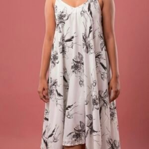 Off-White Floral Asymmetrical Vacay Outfit
