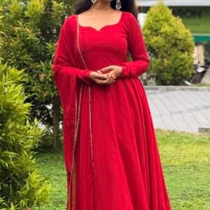 Noor – Maroon Red Georgette Anarkali